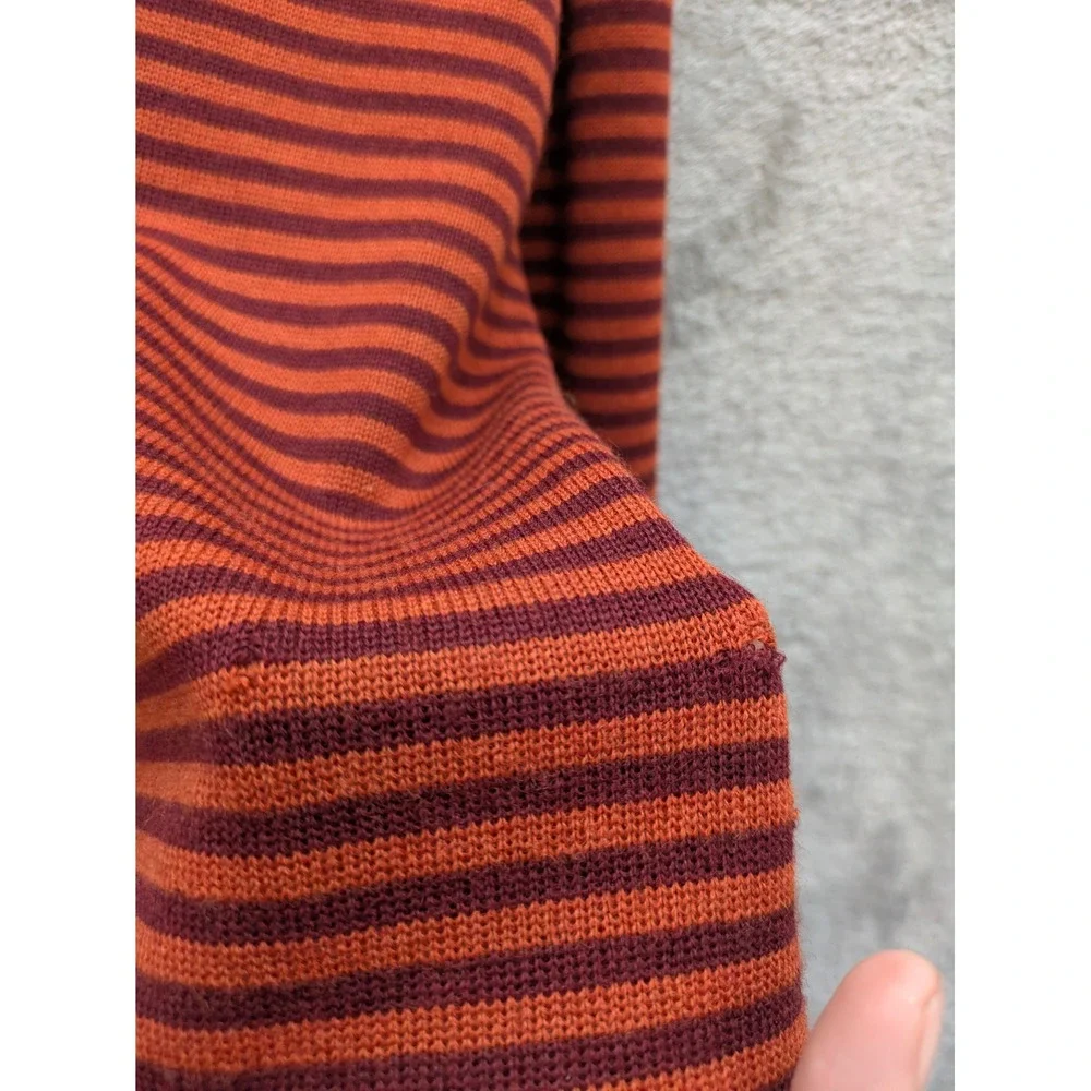 Patagonia Quarter Zip Sweater Mens XL Orange Striped Gorpcore‎
